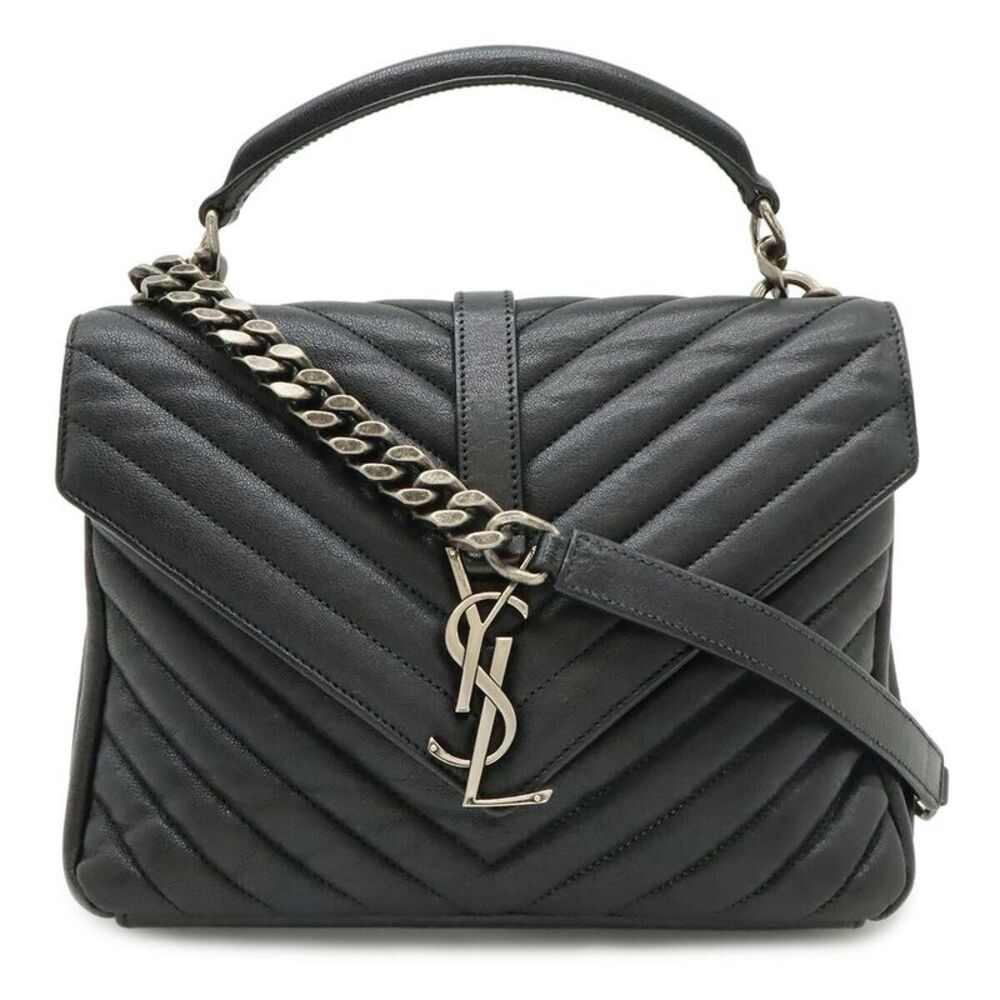 Yves Saint Laurent College Leather 2way Bag - Picture 1 of 9